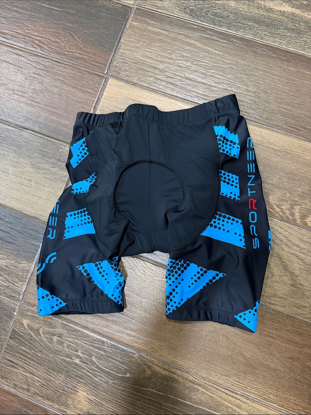 Men’s Padded Cycling Shorts — Black with Blue Accents